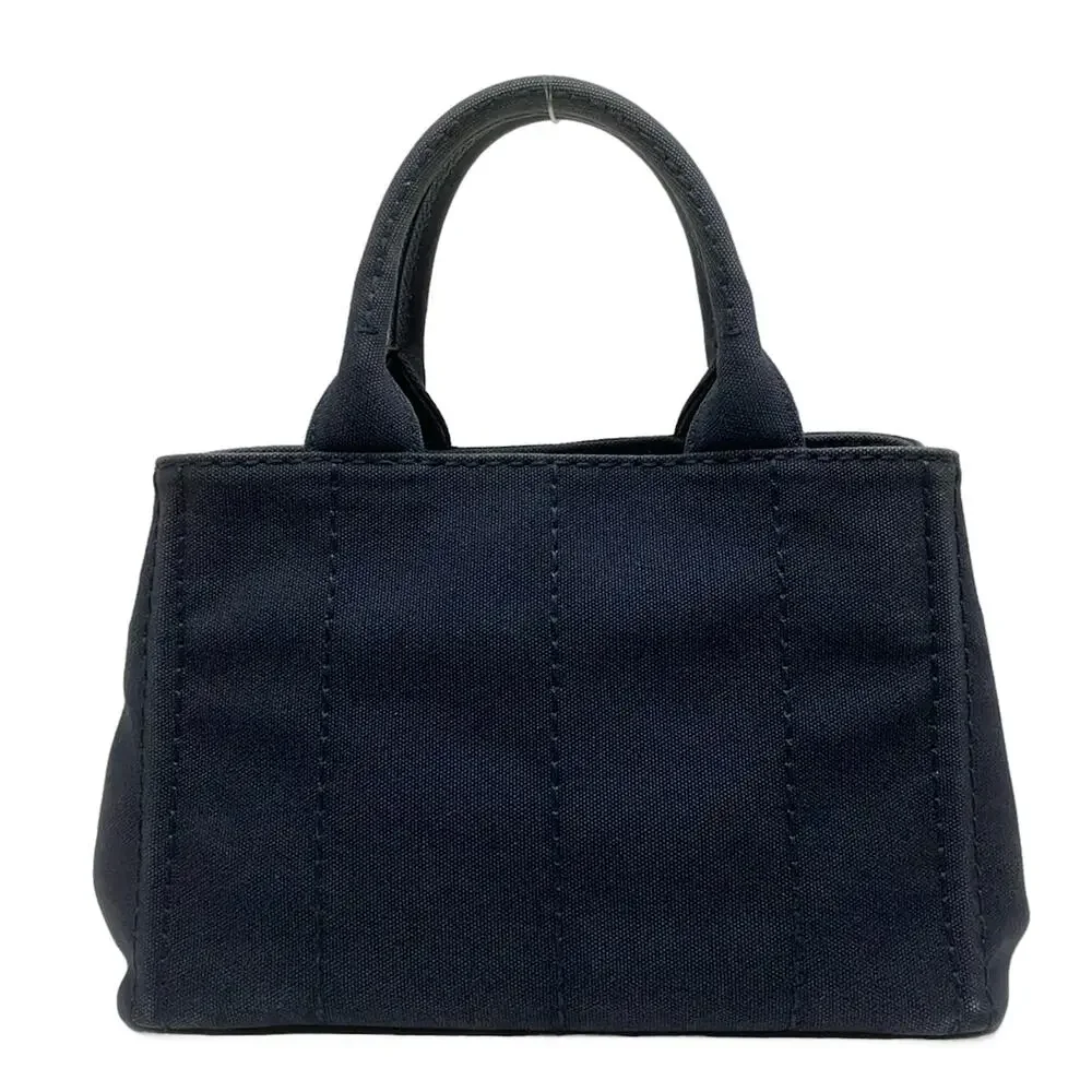 Prada Canapa Tote Bag 1BG439 Navy Cream
